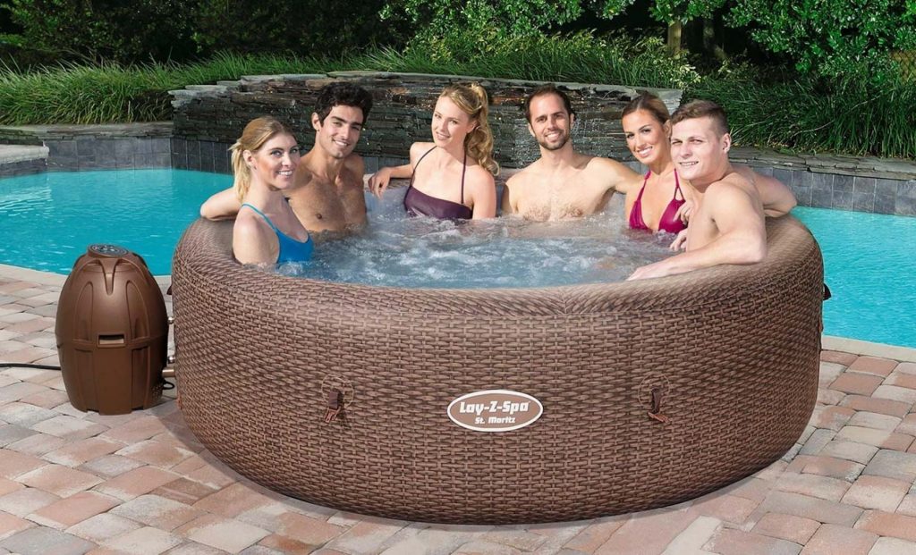 LayZSpa St Moritz Hot Tub, Airjet Spa, 57 Person Best Inflatable Hot Tubs